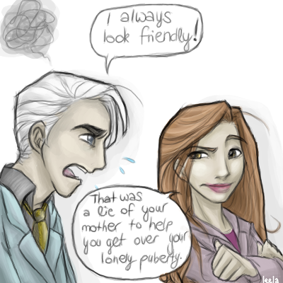 Partner wider Willen-Zitat, auf englisch und als Comic. xD